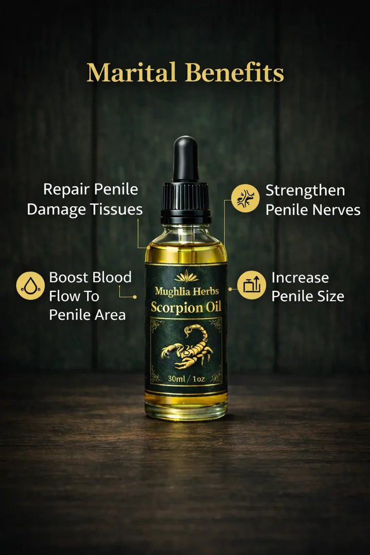 1 Herbal Scorpion Oil —نفس کی لمبائی، موٹائی اور تناؤ میں شرطیہ اضافہ (حکیم عمرغزنوی) - Image 1